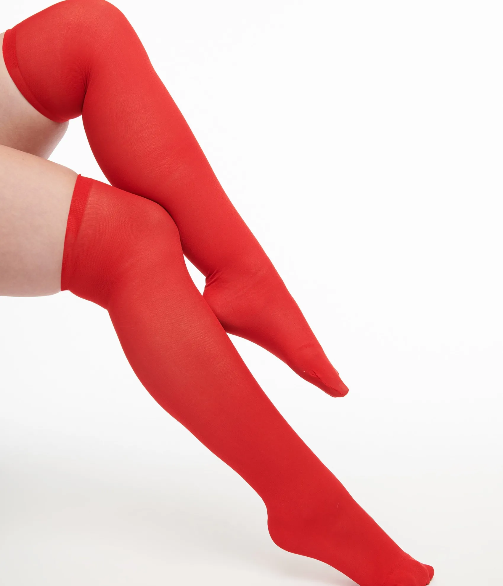 Unique Vintage Red Over the Knee Tights