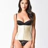 Unique Vintage 1950s Beige Stretch Waist Cincher