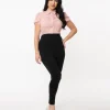 Unique Vintage 1950s Black High Waist Rizzo Cigarette Pants