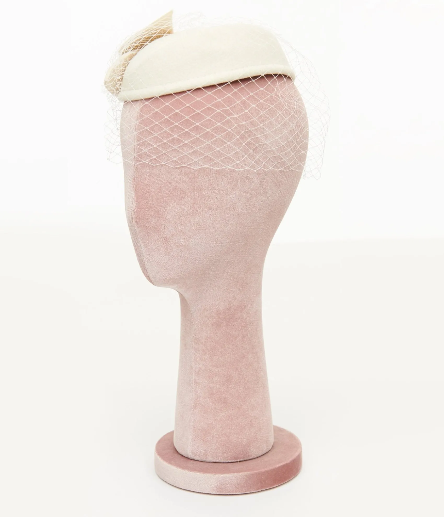 Unique Vintage 1950s Ivory Pearl Pillbox Hat