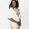 Unique Vintage 1920s White Faux Fur Stole Wrap