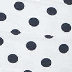 Unique Vintage White & Black Polka Dot Ruffle Sheath Swimsuit