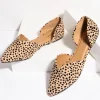 Vintage Style Cheetah Suede dOrsay Flats
