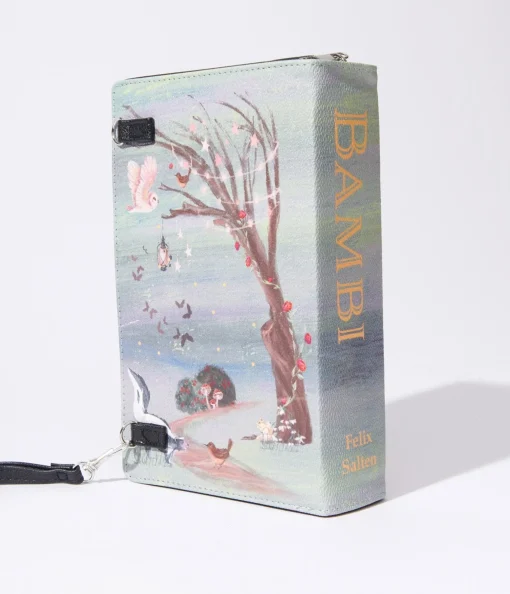 Watercolor Bambi Book Crossbody Purse