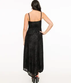Wax Poetic Black Spiderweb Willow Maxi Dress & Bolero Set