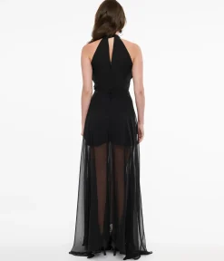 Weasel Wear Black Ruched Harness Meggy Gown