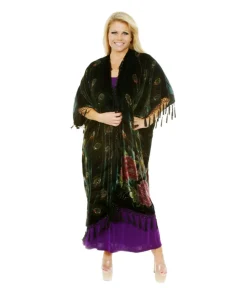 Western Fashion Black Peacock Caftan