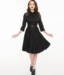 Witchwood Bags Black Lace Shelley Fit & Flare Dress
