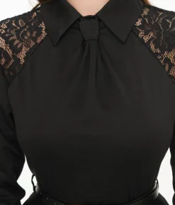 Witchwood Bags Black Lace Shelley Fit & Flare Dress