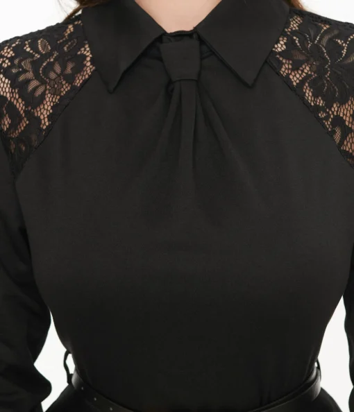 Witchwood Bags Black Lace Shelley Fit & Flare Dress