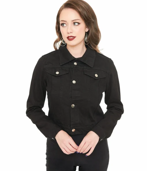 Witchwood Bags Black Surviving Out Of Spite Denim Jacket