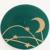 Witchwood Bags Forest Green & Gold Moon & Stars Beret